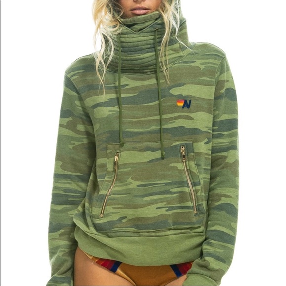 Aviator Nation Tops - Aviator Nation Ninja Hoodie Camo Green size Medium